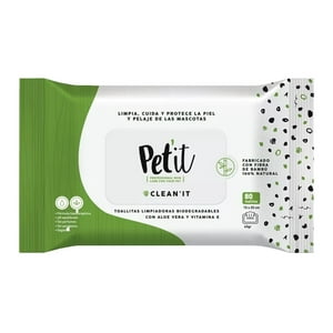 Pet'It - Toallas Húmedas Biodegradables Para Mascotas Pet’It X 80 U