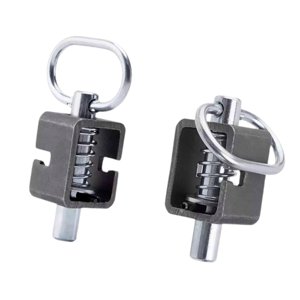 Magideal - Cerradura De Perno De Resorte Soldable Con Tubo Único, Portátil, Compacta, De Metal, Universal, Profesional, Con Perno Accionado Por Resorte, Pestillo 2 Piezas