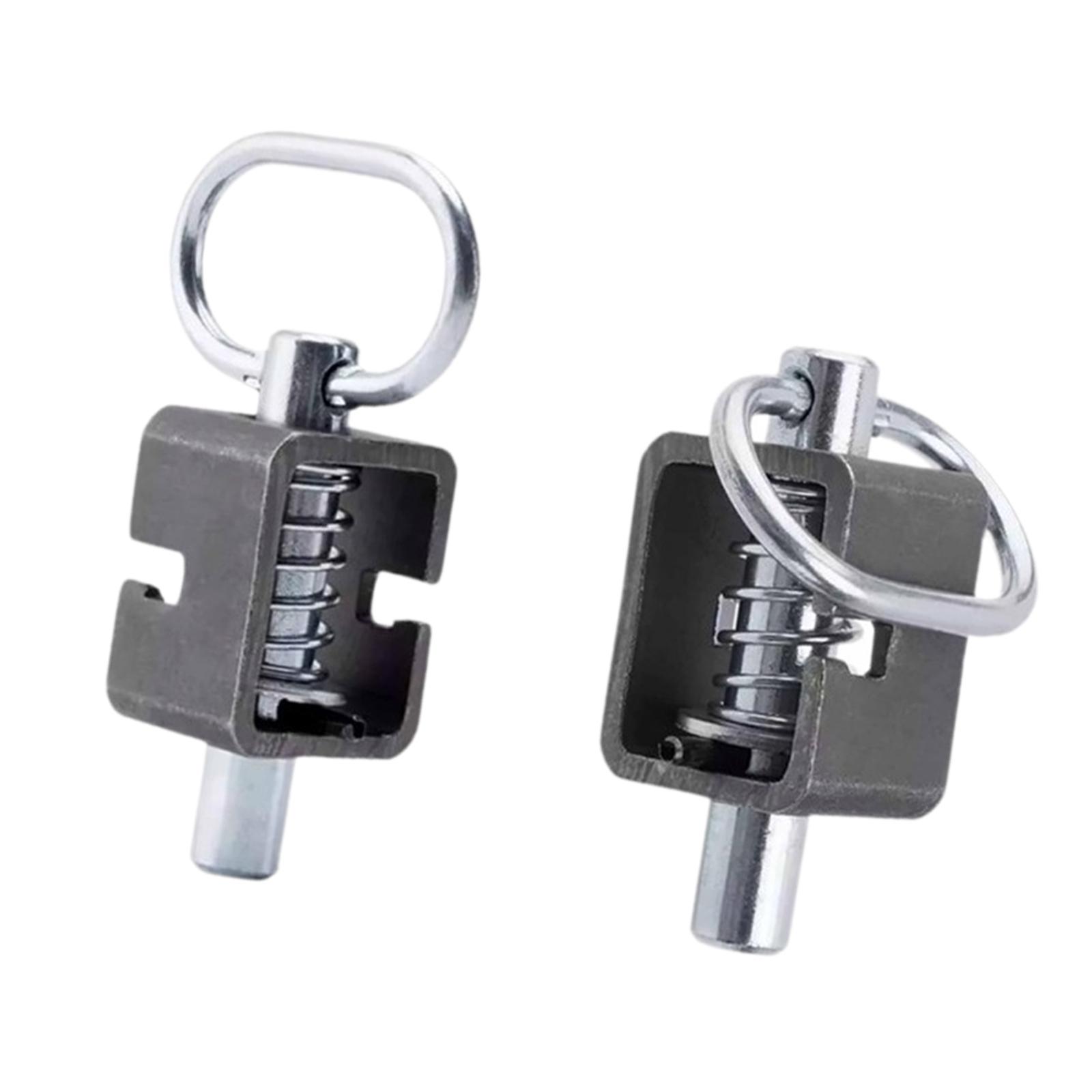 Magideal - Cerradura De Perno De Resorte Soldable Con Tubo Único, Portátil, Compacta, De Metal, Universal, Profesional, Con Perno Accionado Por Resorte, Pestillo 2 Piezas