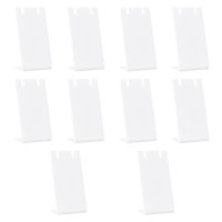 Magideal - 10X Soportes De Exhibición De Pendientes Acrílicos Soportes Para Presentación De Joyería Organizadores De Joyería Modernos Para Presentación De Transm Blanco