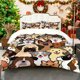 thumbnail image 1 of Set with Dog Head Pattern Print Themed Bedding Including a Duvet Cover and Two Pillowcases Soft and Comfortable Suitable for All Seasons Ideal for Home Bedroom, 1 of 1