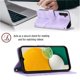 thumbnail image 3 of Funda Cartera para Samsung Galaxy A04 4G con Soporte y Ranuras, Resistente a Golpes y Rayones Morado, 3 of 5