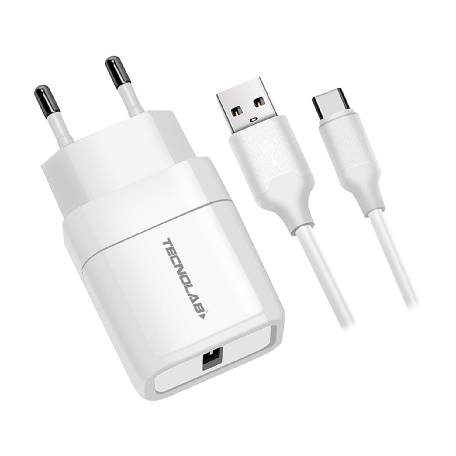 Tecnolab - Cargador De Pared 2.4a + Cable Tipo-c Certificado - Sc