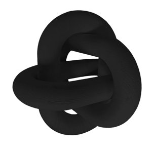 Bothyi - Nudo De Madera Tallado A Mano Para Decoración De Estantería, 3 Eslabones, Color Negro