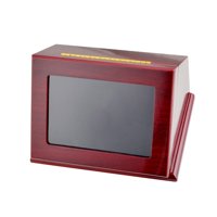 Magideal - Estuche De Exhibición De Pelotas De Golf Soporte De Pelotas De Golf Regalo De Protección De Un Solo Orificio De Madera Para Fanáticos De Los Deportes