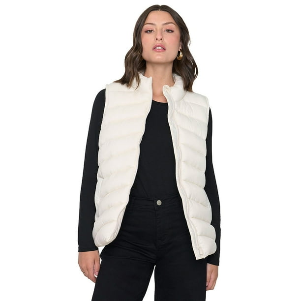 Parka Mujer Sin Mangas Ecru Corona