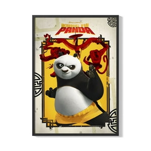 Creango - Cuadro Poster Enmarcado Kung Fu Panda Decorativo