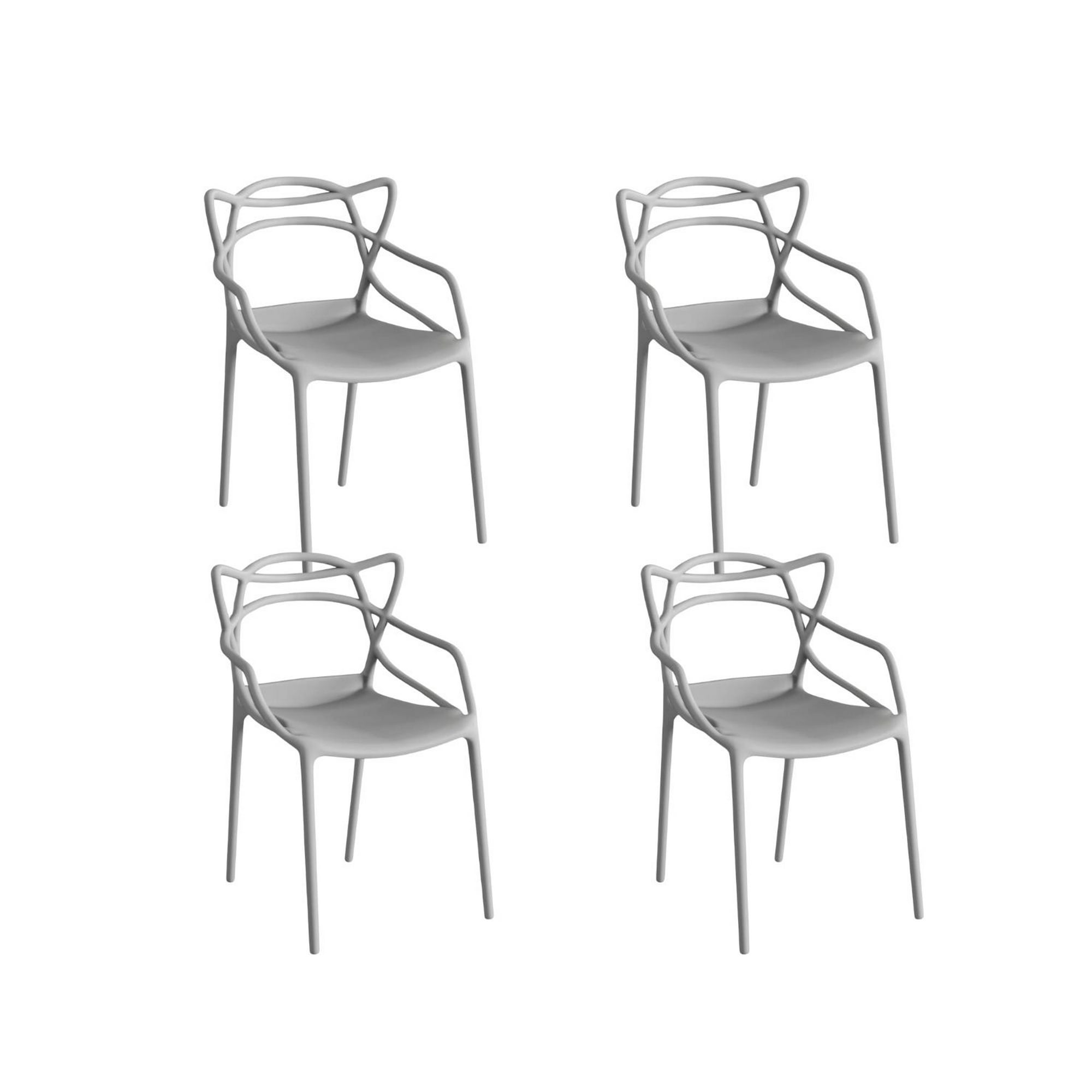 Habita2 Chile - Pack 4 Sillas Comedor Y Terraza Master Polipropileno - Gris