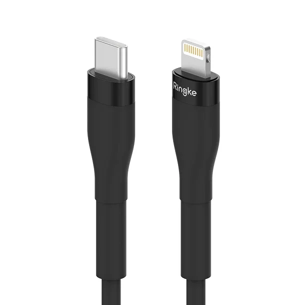Cable Ringke Carga Rápida Usb-c A Lightning Pastel (1.2m) Negro