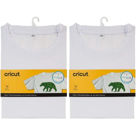 Camiseta Cricut Para Hombre Con Cuello Redondo, Color Blanco, Talla M