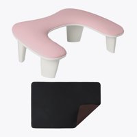Magideal - Almohada Para Uñas, Reposabrazos Para Manicura, Accesorios Multifunción Para Decoración De Uñas, Reposamanos Con Alfombrilla Para Salón Interior, Sala Rosa