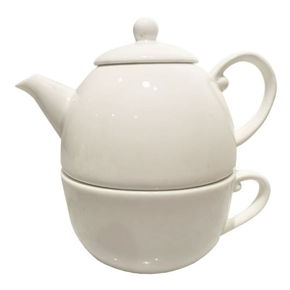 Tetera y Taza de Porcelana
