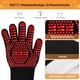 thumbnail image 3 of Guantes para barbacoa resistentes al calor (800 grados), ignífugos, con revestimiento de silicona, antideslizantes, lavables, para barbacoa, horneado., 3 of 5