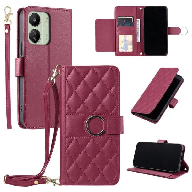 Funda tipo billetera FOXDOCK para Xiaomi POCO M6 5G – Tapa abatible con correa para mujer
