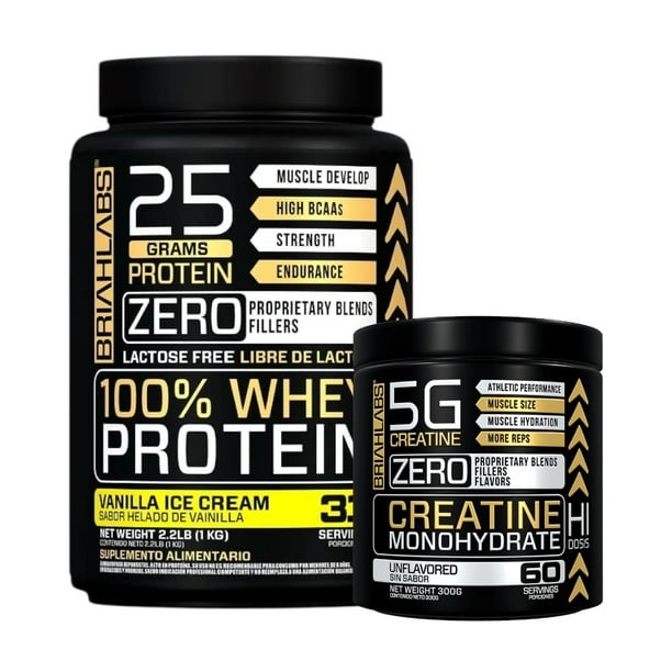 Pack Proteina 100% Whey 1kg Vainilla Ice Cream + Creatina 300gr -