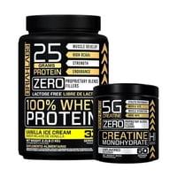 Briahlabs - Pack Proteina 100% Whey 1Kg Vainilla Ice Cream + Creatina 300Gr -