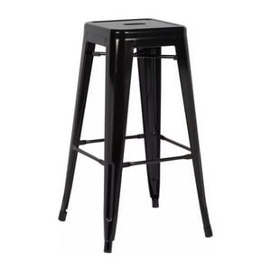 Pandalino - Taburete Tolix Negro De 77Cm| Diseño Moderno | Apilable Negro