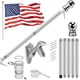 thumbnail image 1 of Kit De Asta Para Bandera De 1 5 M De Acero Inoxidable Con Bandera De 3 X 5 Pies, 1 of 7