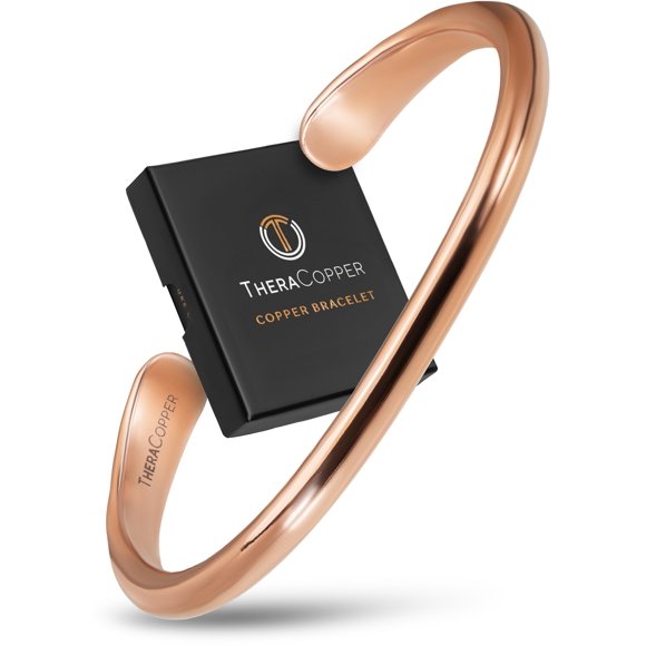 Pulsera TheraCopper de Cobre Puro Hecha a Mano, Cuff Ajustable