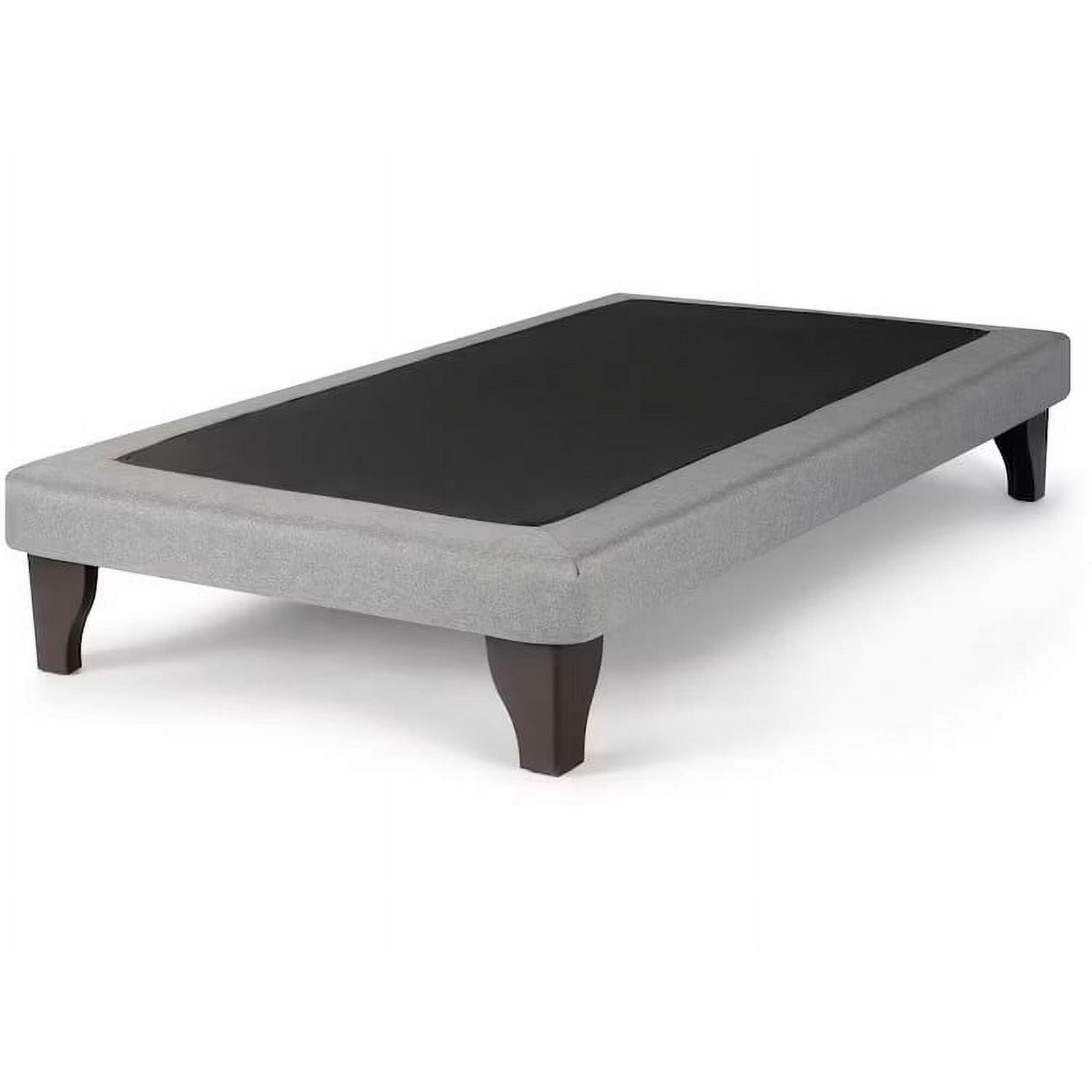 Dec-hogar - Base De Cama Europea 1.5 Plazas Tela Gris Claro