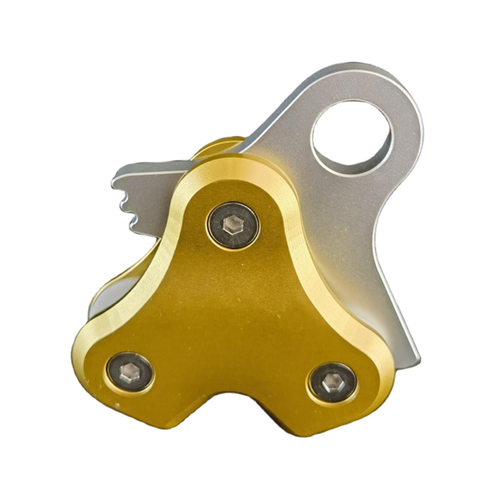 Magideal - Retractor De Cuerda De Metal, Aleación De Aluminio, Boya De Buceo, Retractor De Cuerda De Alta Carga, Portátil Universal Para Buceo Libre Amarillo