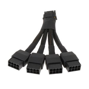 Bothyi - 16Pin (12+4) 12Vhpwr Cable Con Funda Cable De Extensión De 10 Cm Para Cable De Alimentación Gpu