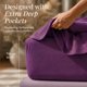 thumbnail image 3 of Juego de sábanas de franela Tribeca Living Twin XL, color morado, 3 of 8