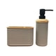 thumbnail image 1 of Set De Baño 2 Piezas Bambu Jabon Porta Cepillo Elegante, 1 of 2