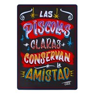 Genérico - Cuadro Quincho Frase Piscolas Claras 30X20 Cm