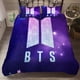 thumbnail image 2 of BTS Bangtan Boys Quilt Duvet Cover Set Soft Doona Cover3-Piece Bedding Set, 2 of 5