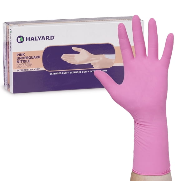 Guantes de examen de nitrilo HALYARD PINK UNDERGUARD X-Small (100)