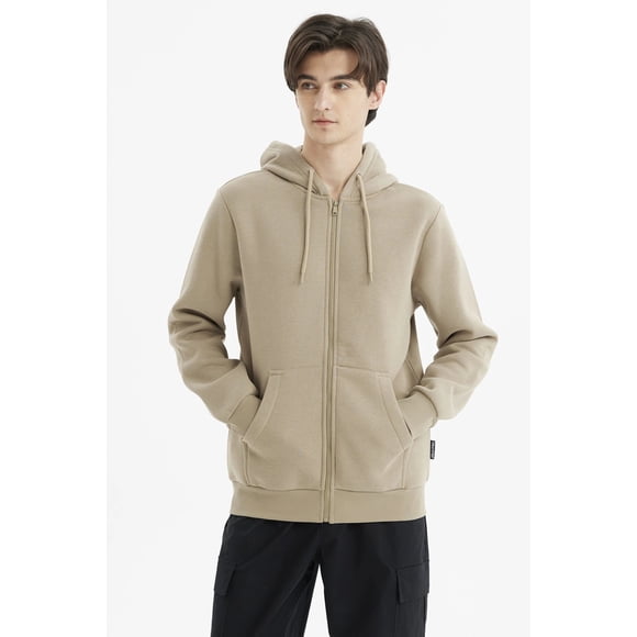Polerón Hombre Full Zipper Basico Kaki