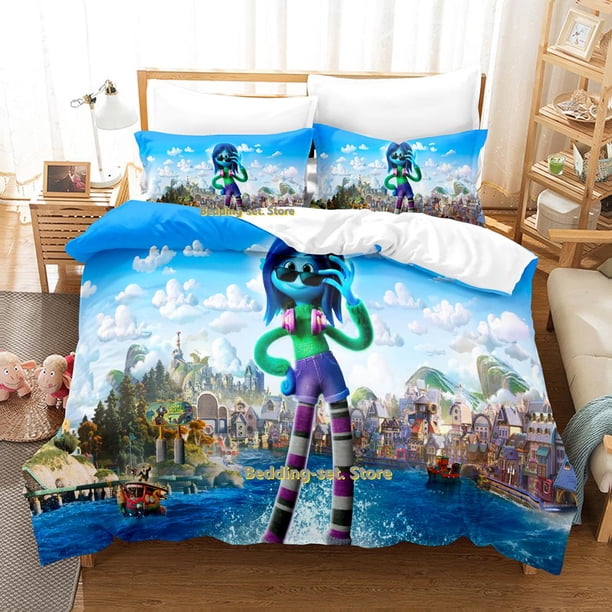 x136 Bed SheetsRuby Gillman, Teenage Kraken Bedding Set Cartoon Anime three-piece set Adult Kid Bedroom Duvetcover Sets Kawaii cobertor 3-Piece Bedding Set (1 Duvet Cover + 2 Pillow Shams) nj136