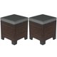 thumbnail image 1 of Pufs de Patio para Exterior Outsunny Todo Clima en Ratán Gris, 1 of 9