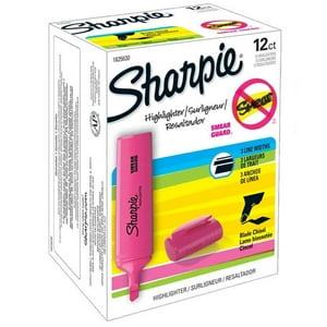 Destacador Sharpie Blade Rosa Caja X12