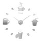 thumbnail image 2 of Pegatinas De Reloj De Pared DIY Silencioso Redondo Sin Marco Para Dormitorio Decoración Del Hogar Argent, 2 of 3