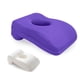 thumbnail image 1 of Almohada de terciopelo con efecto rebote de espuma viscoelástica para descansar la siesta, color morado, 1 of 5