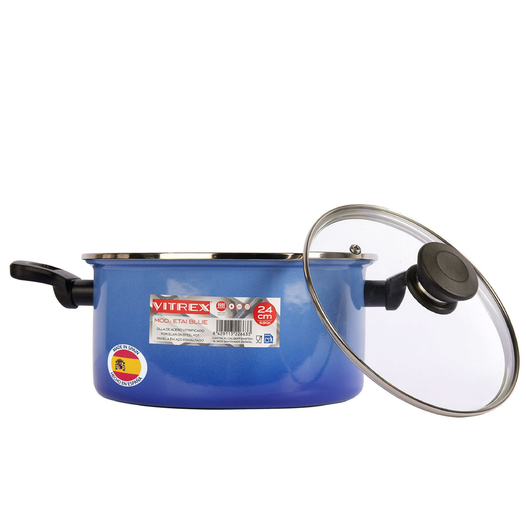 Olla De Acero Vitrex Etai Blue 24cm