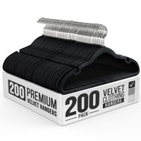 Our Modern Space - Paquete De 200 Perchas De Terciopelo Para Camisas, Pantalones, Vestidos, Faldas Y Trajes