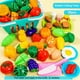 thumbnail image 1 of Cutting Play Food Set For Kids Kitchen Toys, Food Cutting Toys, Fruits And Vegetables With Storage Basket Fake Food Pretend Play Kitchen Accessories Toys, For Toddlers Boys Girls Xmas Gifts, 1 of 3