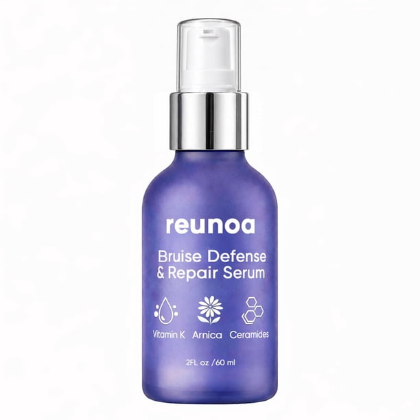 Suero Reparador Reunoa Defensa contra Moretones, Crema Reunoa Korvel para Piel con Árnica, Vitamina K, Ceramidas, Hidratantes Profundos, Reduce Sequedad, 60 ml