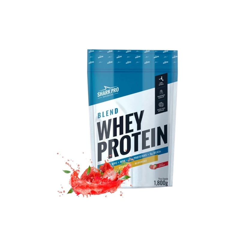 Shark Pro - Proteina Blend Whey Protein 1.8kg Frutilla -