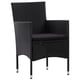 thumbnail image 3 of Set de Muebles de Jardín Casafoyer Poliratán Negro con Cojines, 3 of 3