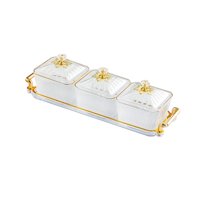 Magideal - Bandeja De Plástico Para Refrigerios,Bandeja De Refrigerios,Bandeja Para Servir Frutas Con Tapa De Plástico,Plástico,Bandeja De Frutos Secos Para Frut Transparente