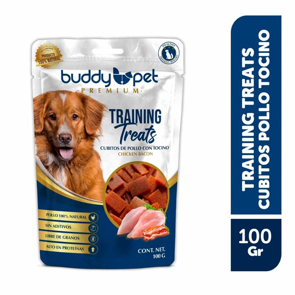 Training Treat: Cubitos de Pollo con Tocino 100 g, 100 g