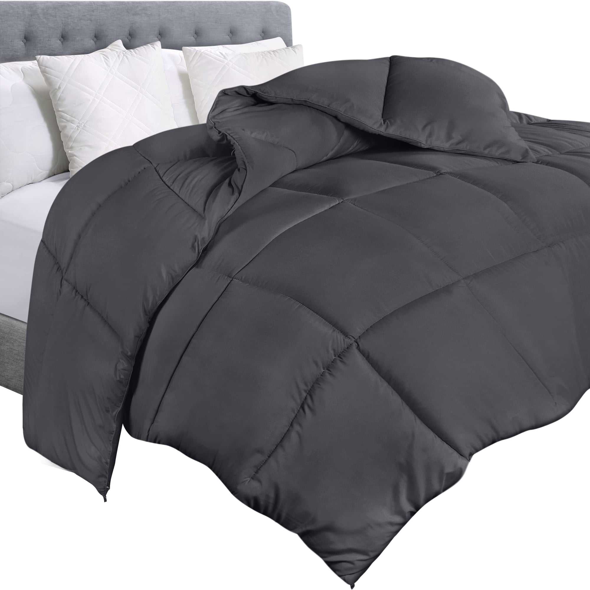 Utopia Bedding - Edredón Con Relleno De Edredón Utopia, Cama King Size, Gris
