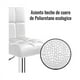 thumbnail image 3 of Pack 2 Silla Piso Bar Taburete Respaldo Ecocuero Regulable Blanco, 3 of 3
