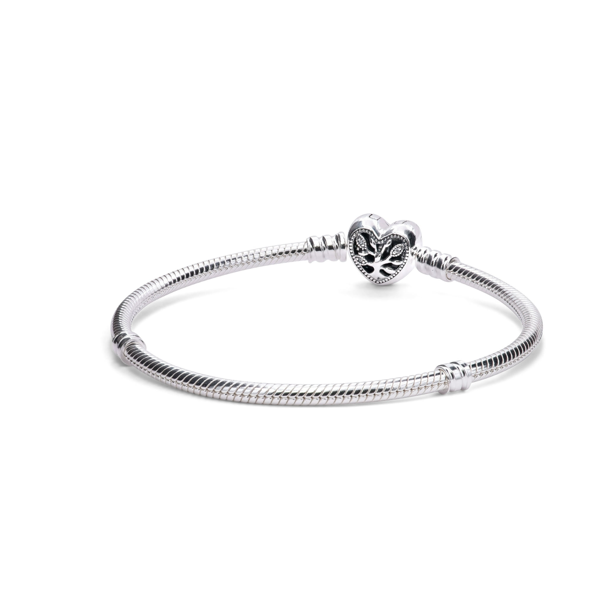 Pulsera Pandora Moments Cadena Serpiente Cierre Corazón Árbol Familiar 18