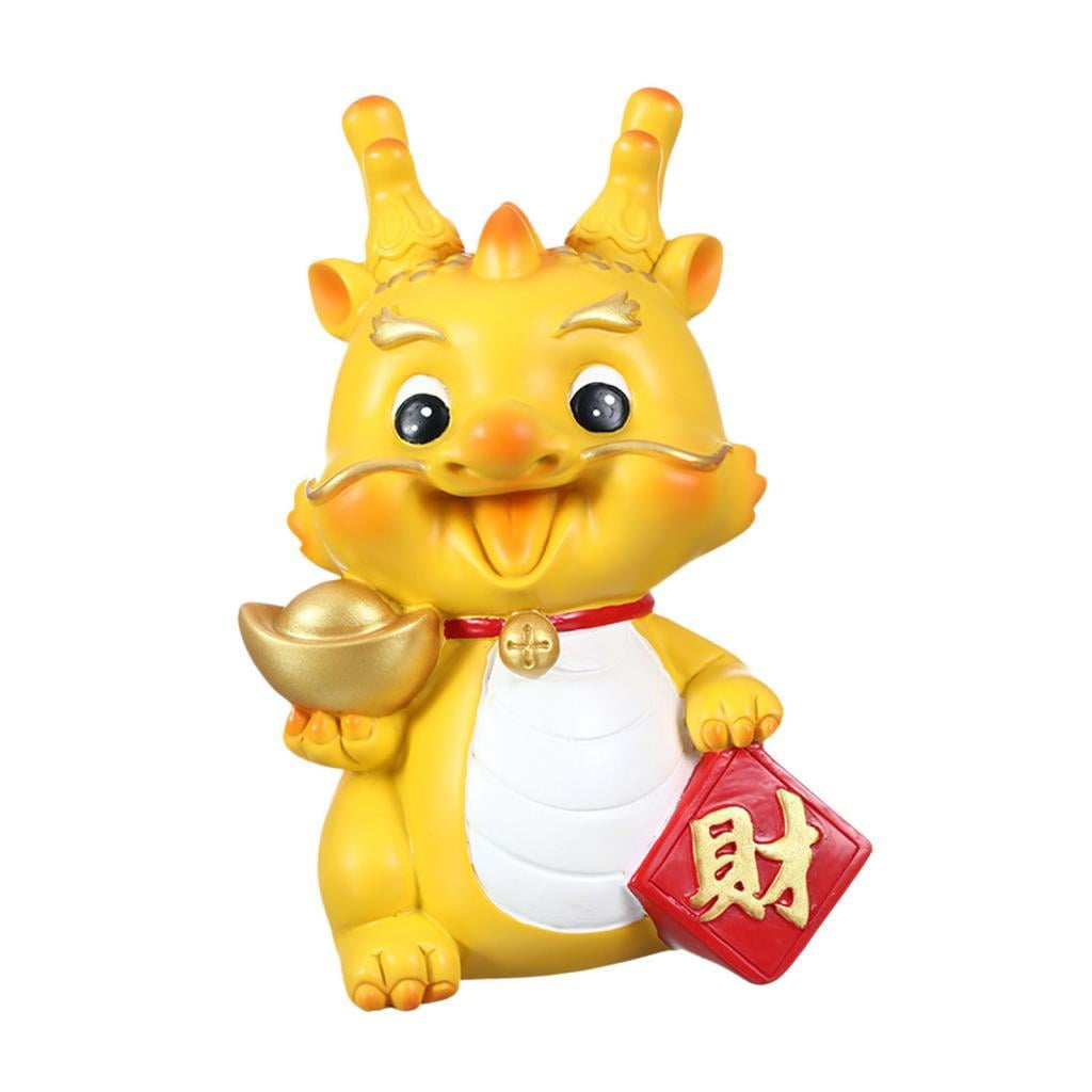 Magideal - Estatua De Dragón De Año Nuevo Chino, Hucha De Dragón, Decoración Artística, Adorno De Mesa, Escritorio, Hucha, Estatuilla Para Librería De Cafetería , Tipo B