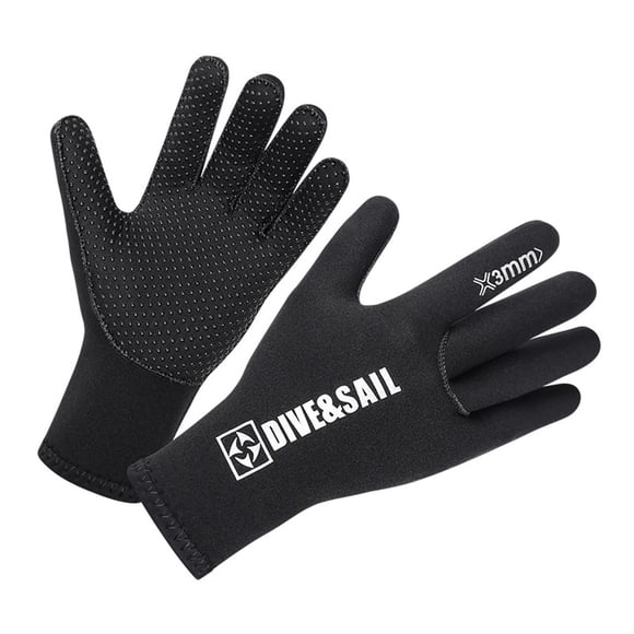 Guantes de neopreno para buceo, guantes impermeables de 0.118 in para hombres y mujeres, guantes térmicos flexibles antideslizantes para esnórquel, L